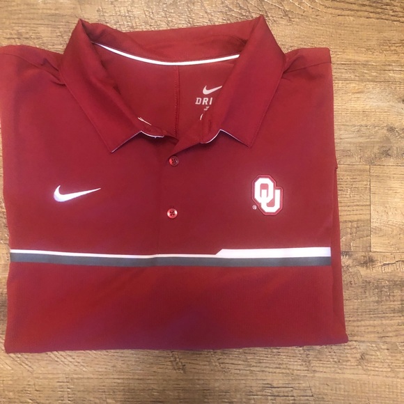 OU Sooners Nike Dri-fit official football sideline polo like new, never worn.. - Picture 3 of 4
